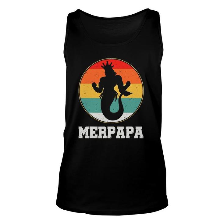 Merdpapa Security Merman Mermaid Daddy Fish Father's Day Unisex Tank Top