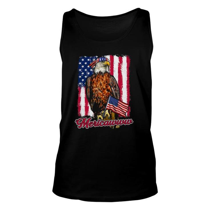 Mericawww Eagle Happy 4Th Of July American Independence Day Unisex Tank Top