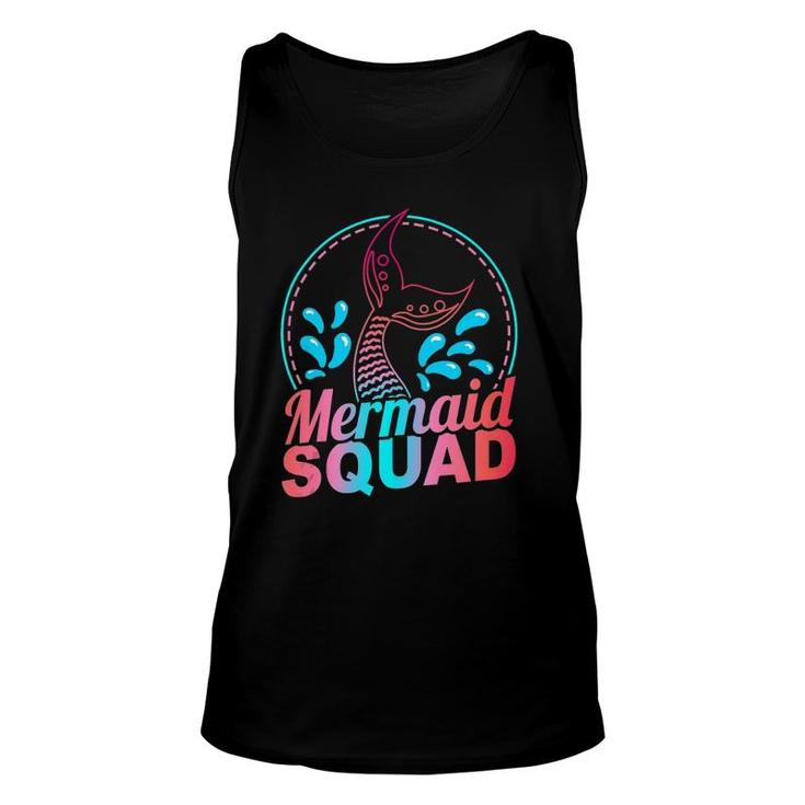 Mermaid Squad Mermaid Birthday Squad Swimming Party Tank Top Tank Top