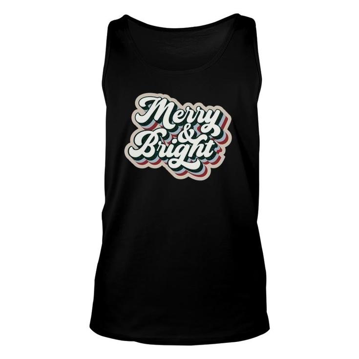 Merry And Bright Amazing Xmas Funny Family Christmas Gifts Unisex Tank Top