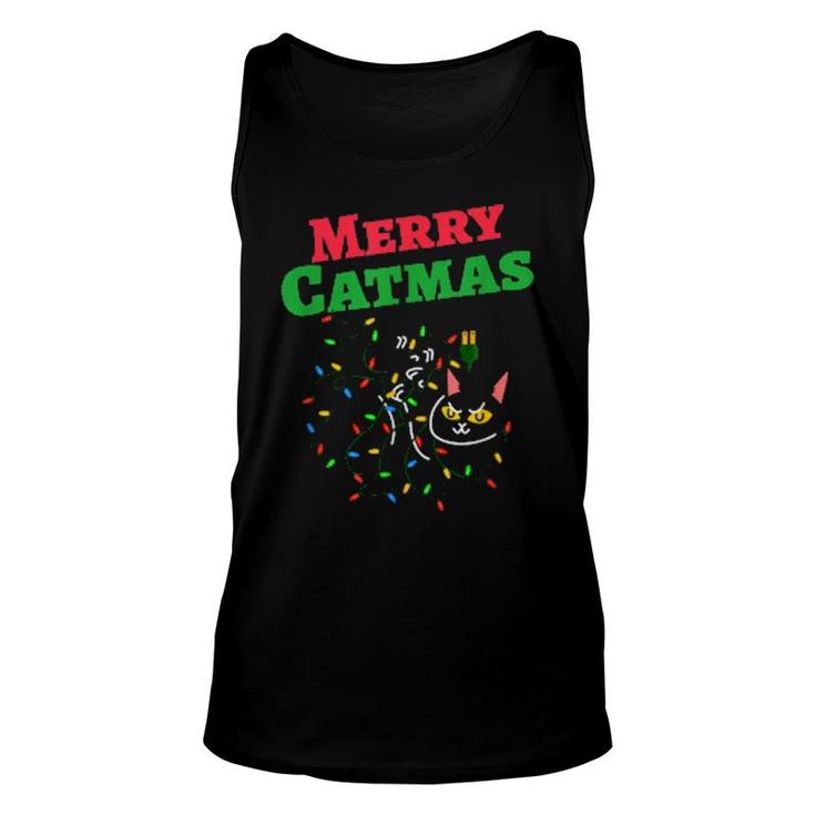 Merry Catmas Xmas Cat Christmas  Unisex Tank Top