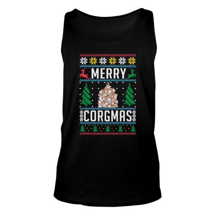 Merry Corgmas Corgi Dog Christmas Unisex Tank Top