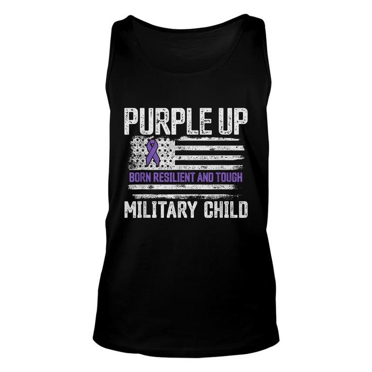 Military Child Military Kids Purple Up Military Child Unisex Tank Top