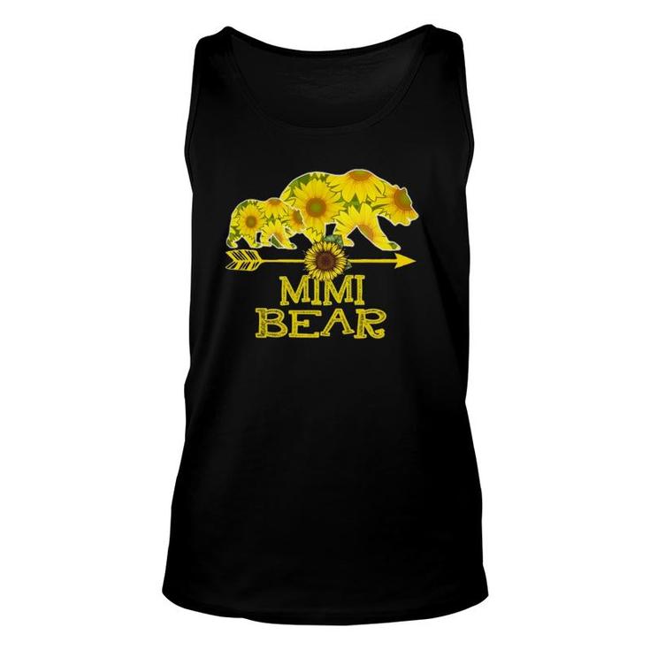 Mimi Bear Bear Sunflower Mother Father Gifts Unisex Tank Top
