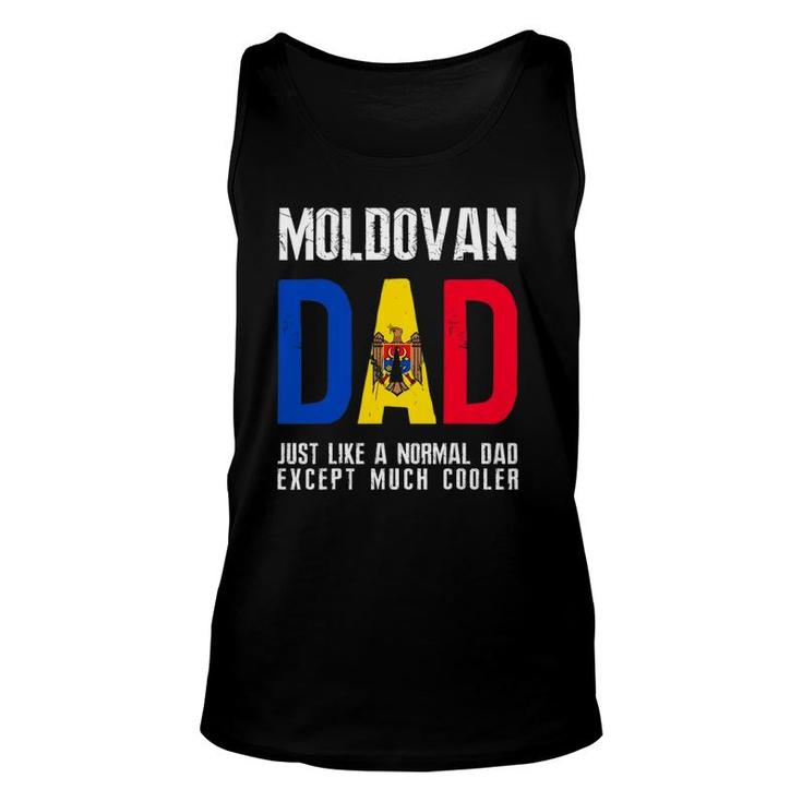 Moldovan Dad Like Normal Except Cooler Moldova Flag Unisex Tank Top