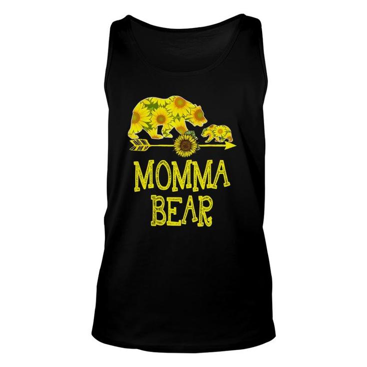Momma Bear Sunflower Matching Family Mother Father Unisex Tank Top