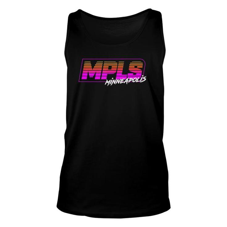Mpls Minneapolis Retro 80'S Box Stripes Unisex Tank Top