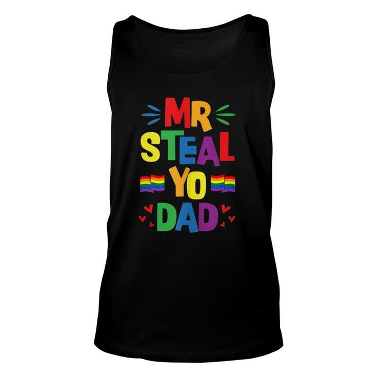 Mr Steal Yo Dad Cute Funny Gay Pride Stuff Flag Aesthetic Unisex Tank Top
