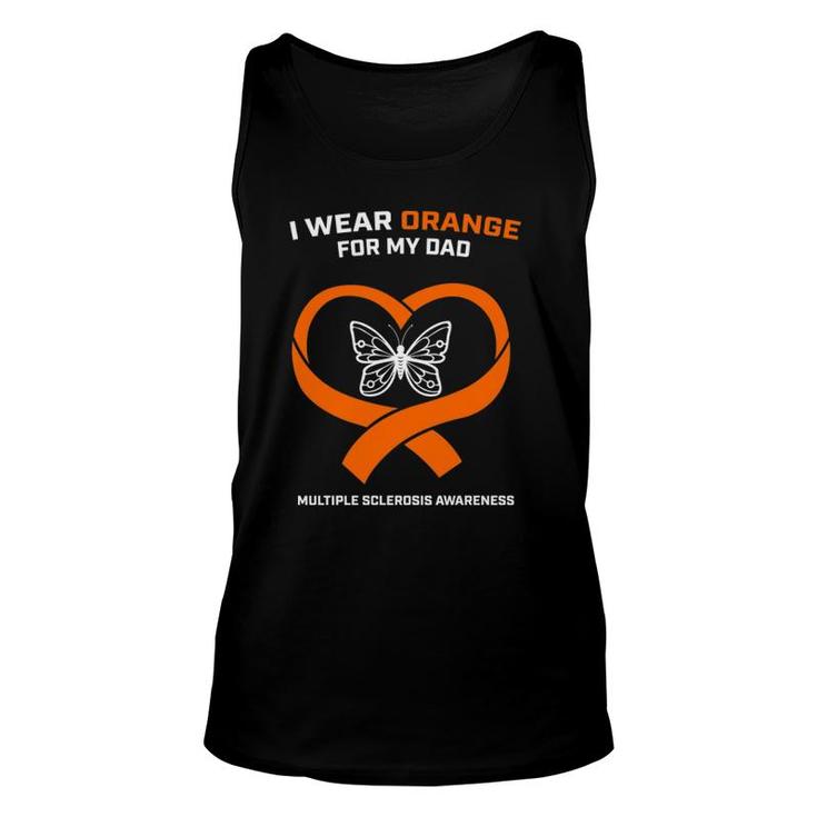 Ms Gifts Butterfly Father Dad Multiple Sclerosis Awareness  Unisex Tank Top