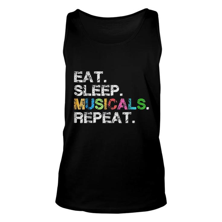 Musicals Gift Eat Sleep Musicals Repeat Unisex Tank Top