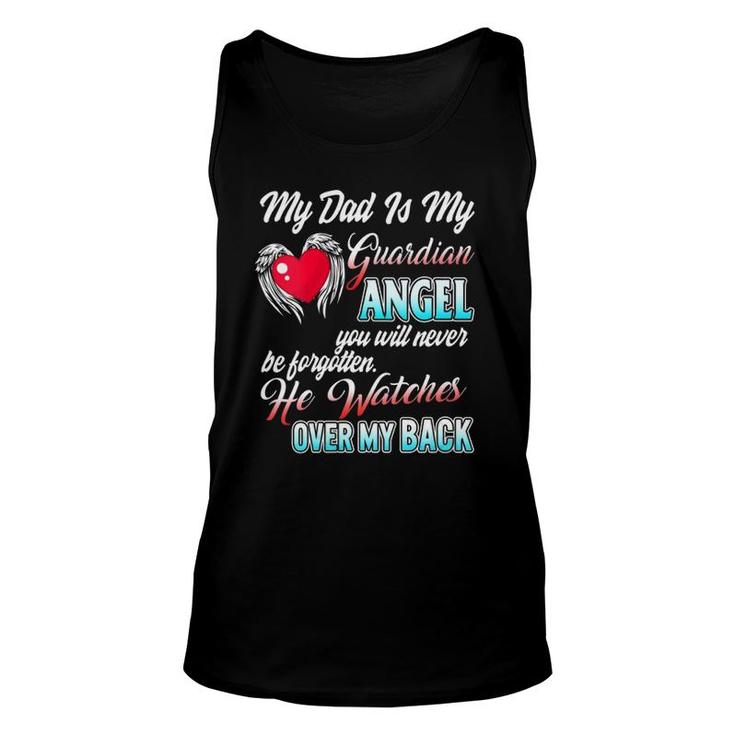 My Dad Is My Guardian Angel Father Remembrance Daughter Son Unisex Tank Top