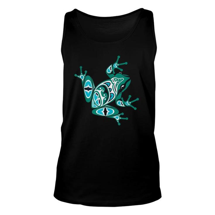 Native American Indian Style Art Frog Pacific Northwest  Unisex Tank Top
