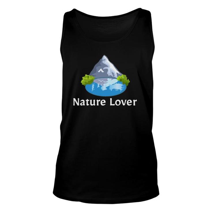 Nature Lover Mountain Lake Trees Hippie Environment Unisex Tank Top