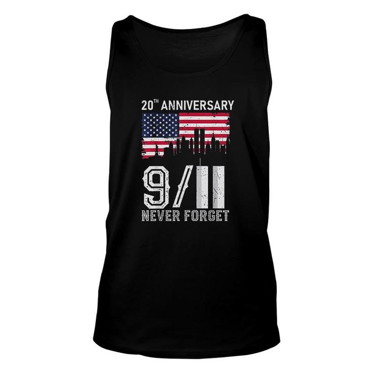 Never Forget Day Memorial 20Th Anniversary 911 Patriotic V2 Unisex Tank Top