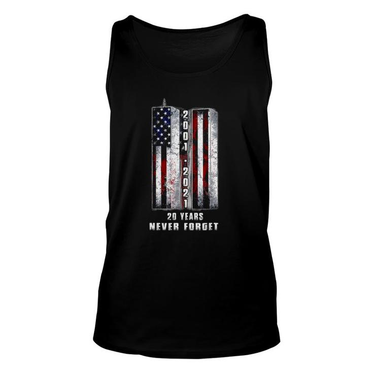 Never Forget Patriotic 911-20 Years Anniversary Unisex Tank Top