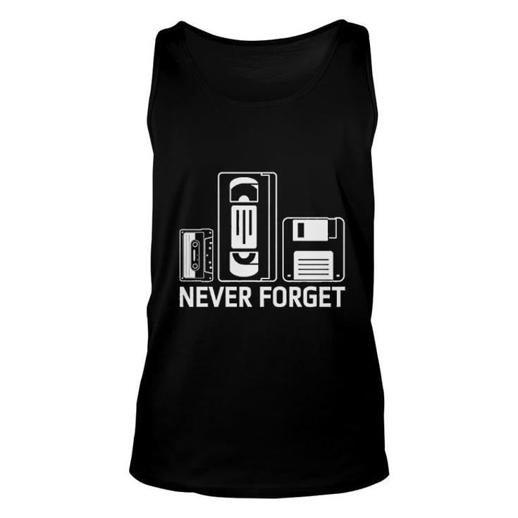 Never Forget Retro Cassette Tape Unisex Tank Top
