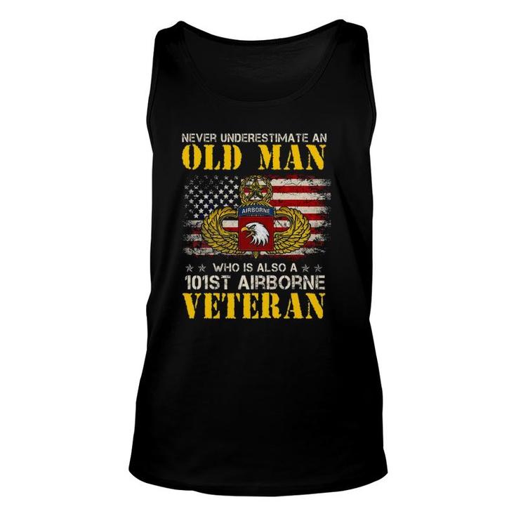 Never Underestimate An Old Man 101St Airborne Veteran Unisex Tank Top