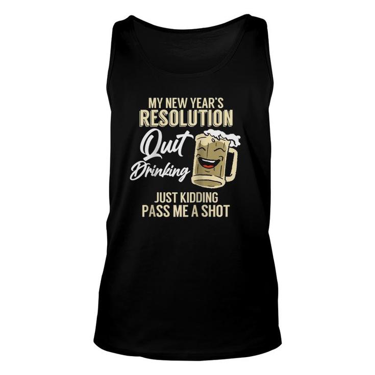 New Year's Resolution Quit Drinking Beer Lover Raglan Baseball Tee Tank Top