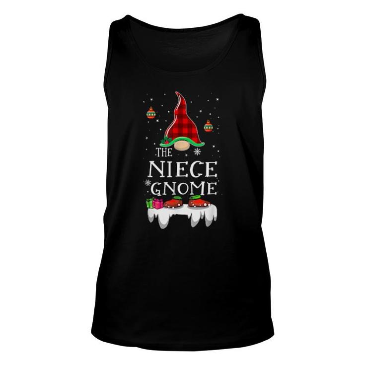 Niece Gnome Buffalo Plaid Matching Family Christmas Pajama  Unisex Tank Top