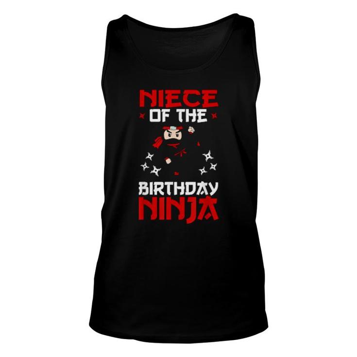 Niece Of The Birthday Ninja Shinobi Themed Bday Party  Unisex Tank Top