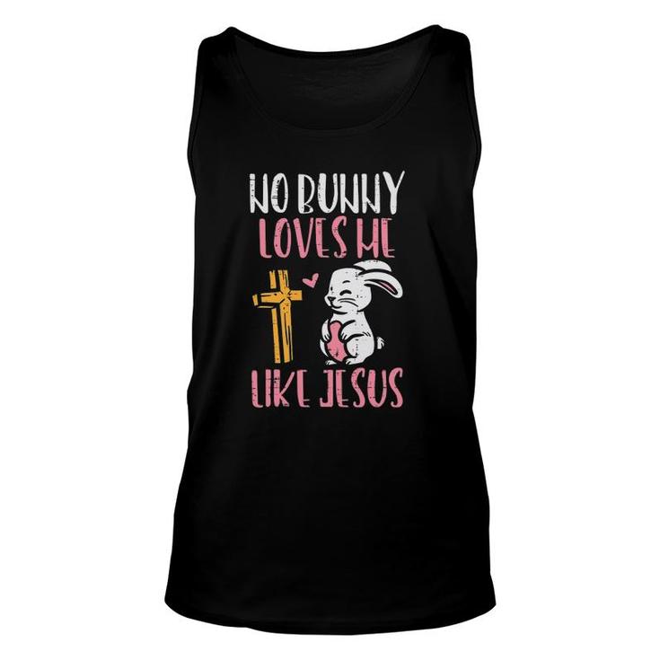 No Bunny Loves Me Like Jesus Easter Christian Religious Unisex Tank Top