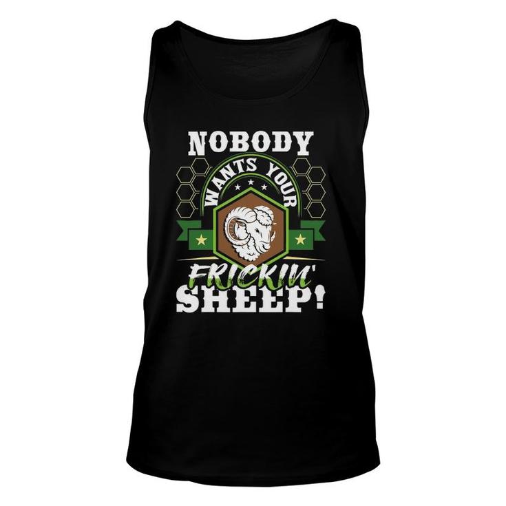 Nobody Wants Your Sheep Funny Tabletop Game Board Gaming Unisex Tank Top