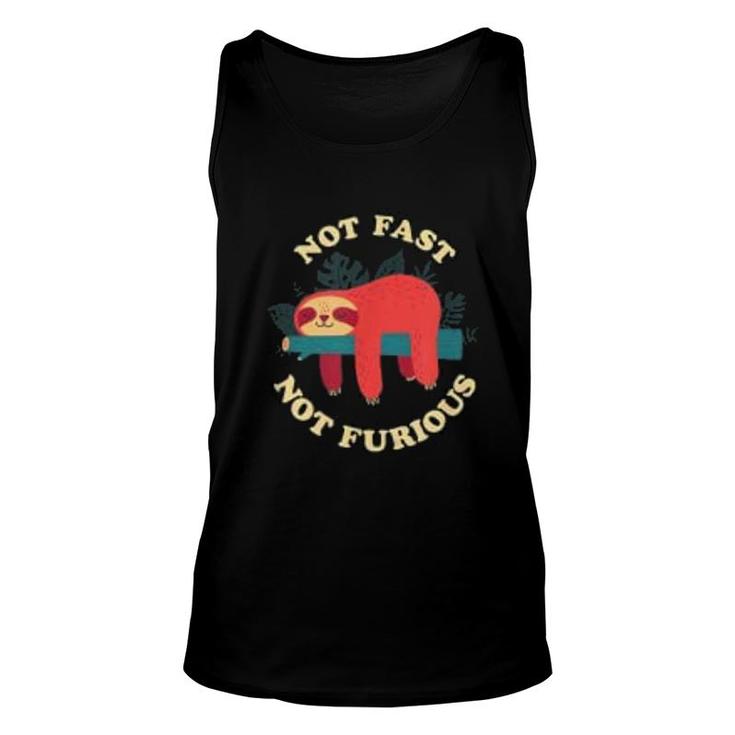 Not Fast Not Furious Sloth Unisex Tank Top