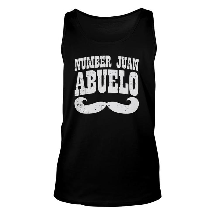 Mens Number One Juan Abuelo Spanish Fathers Day Mexican Grandpa Tank Top