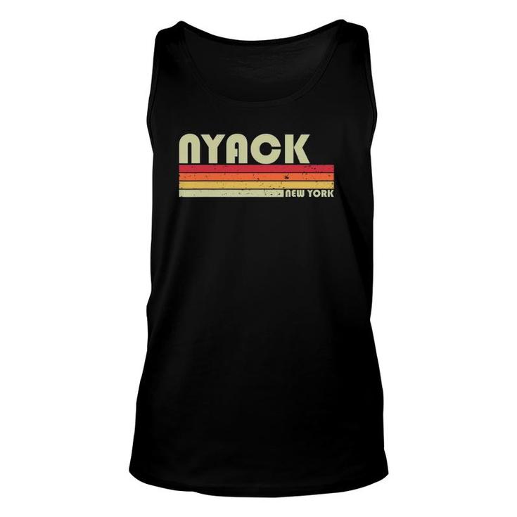 Nyack Ny New York Funny City Home Roots Gift Retro 70S 80S Unisex Tank Top