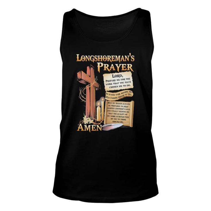Official Longshoreman's Prayer Lord Amen Unisex Tank Top