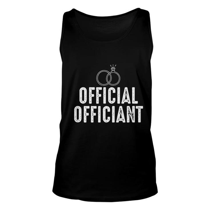 Official Ring Marriage Officiant Wedding Unisex Tank Top