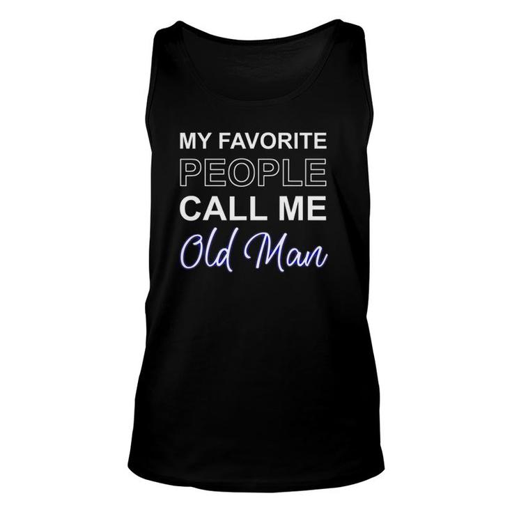 Old Man Pa Father's Day Present Apparel Pop American Dad Unisex Tank Top