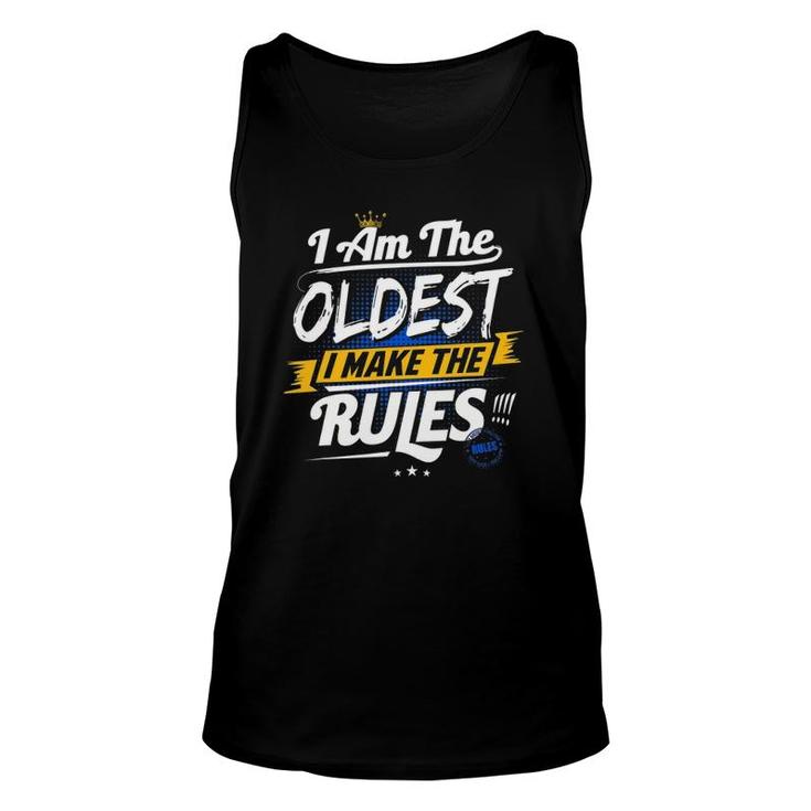 Oldest Child Funny Rule Maker Sibling Sister Brother Gift Unisex Tank Top