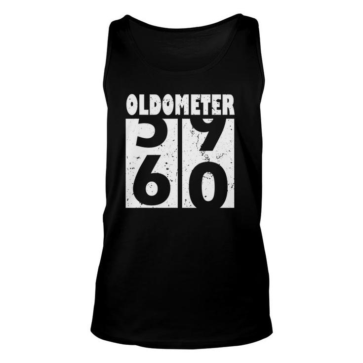 Oldometer 60 Funny 60Th Birthday Gift 59 60 Years Old Unisex Tank Top