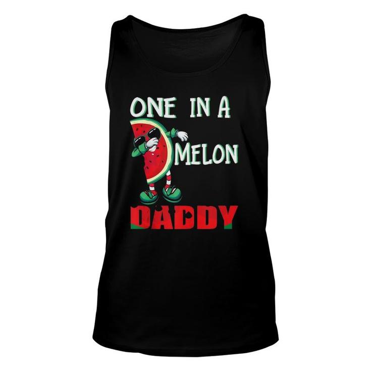 One In A Melon Daddy Dabbing Watermelon  Unisex Tank Top