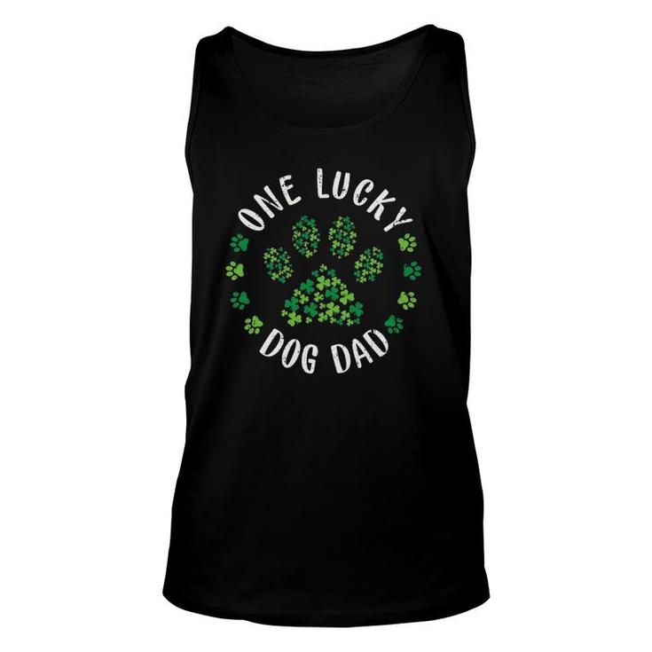 One Lucky Dog Dad Dog Dad Tee St Patricks Day Unisex Tank Top