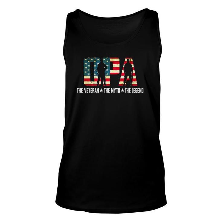 Opa The Veteran The Myth The Legend For Dad Fathers Day Unisex Tank Top