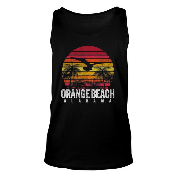 Orange Beach Alabama Al Retro Palm Trees Vintage Surf Gift Unisex Tank Top