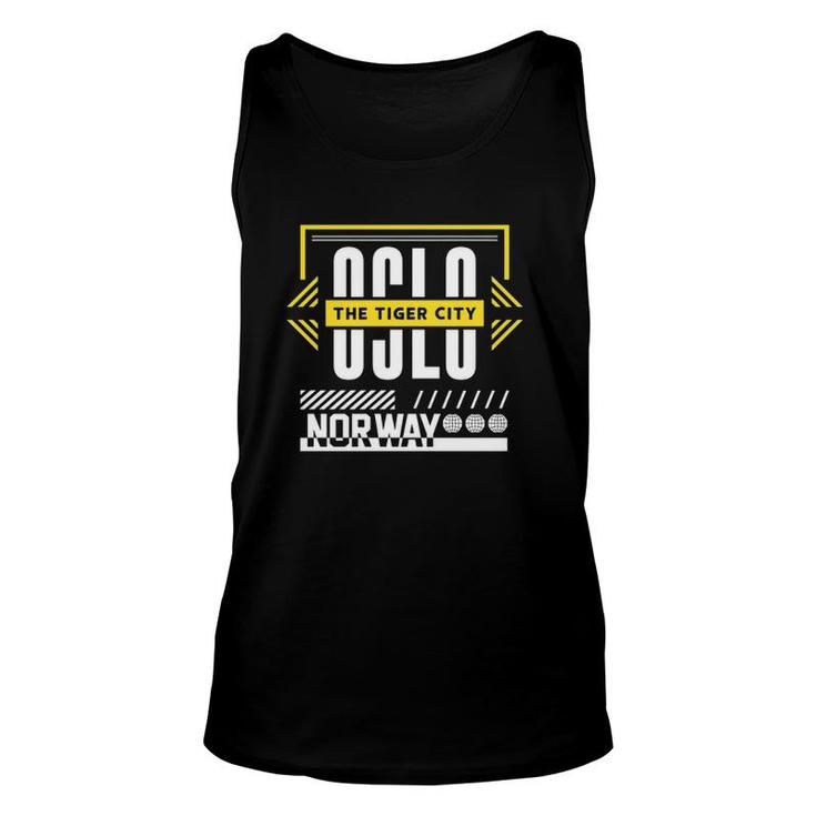 Oslo Norway The Tiger City Unisex Tank Top