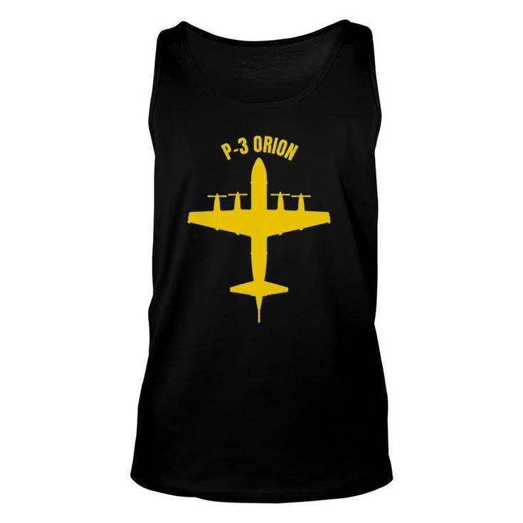P-3 Orion Anti-Submarine Patrol Aircraft On Front And Back Unisex Tank Top