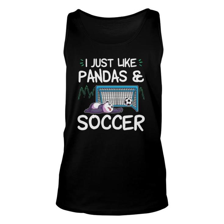 Panda Soccer I Just Love Pandas And Playing Soccer Unisex Tank Top