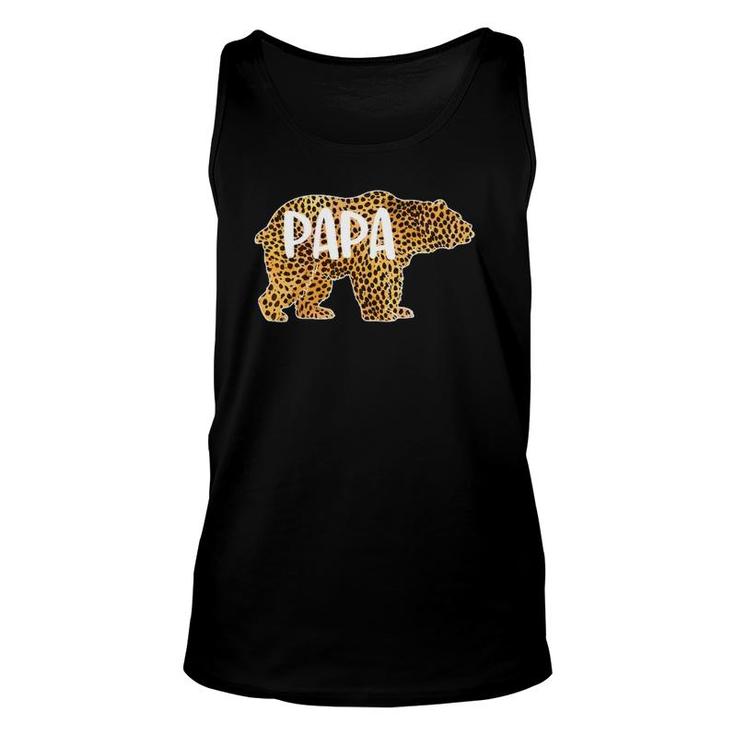 Papa Bear Cheetah Leopard Print Dad Father Premium Tank Top