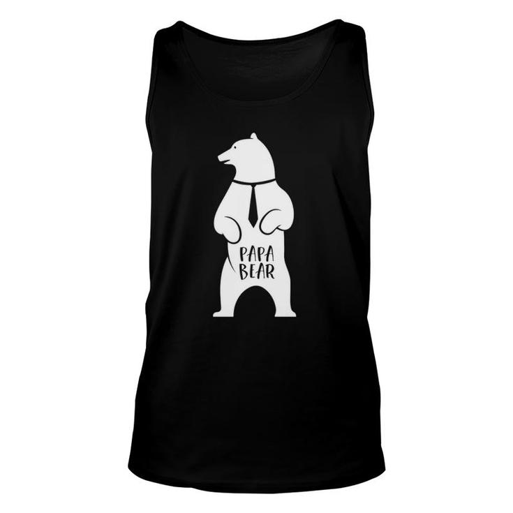 Papa Bear Father's Day Best Gift For Papa Unisex Tank Top