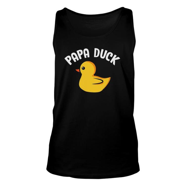 Papa Duck Funny Duck Lover Duck Hunting Father's Day Unisex Tank Top