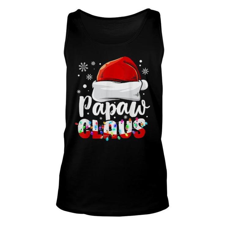 Mens Papaw Claus Beard Santa Hat Pajama Costume For Papa Dad Tank Top