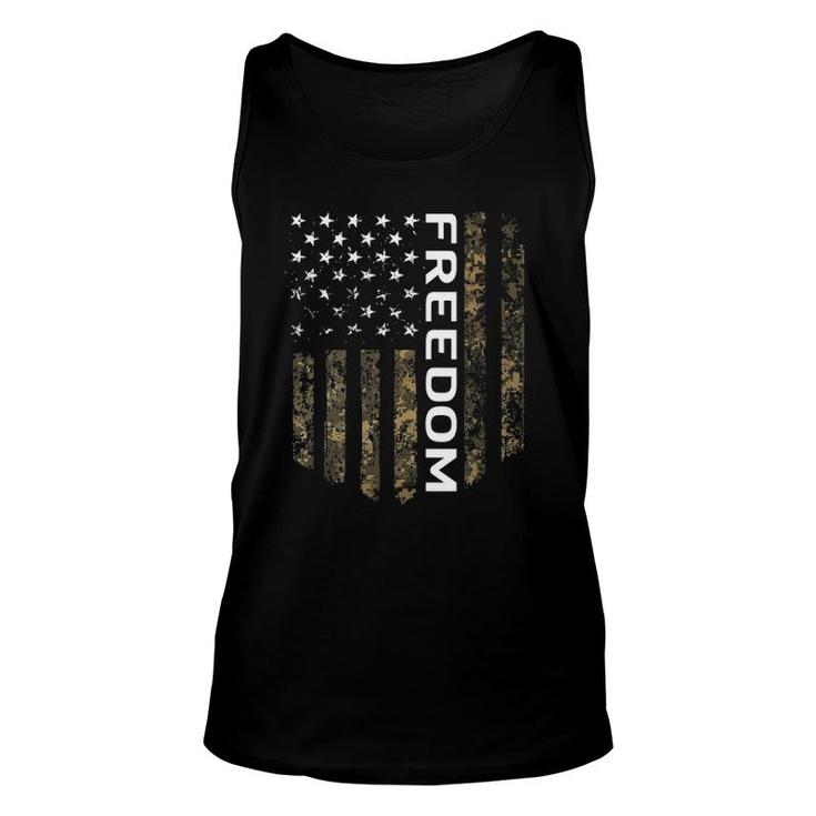 Patriotic American Flag Camo Freedom Usa Patriot Gift Unisex Tank Top