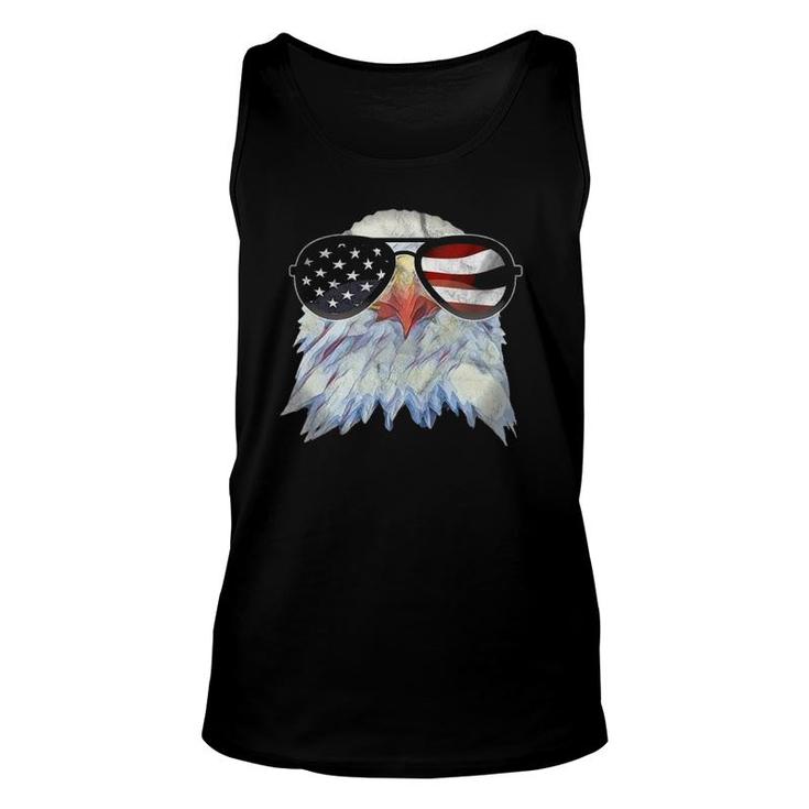 Patriotic Bald Eagle 4Th Of July America Usa Flag Sunglasses Tank Top