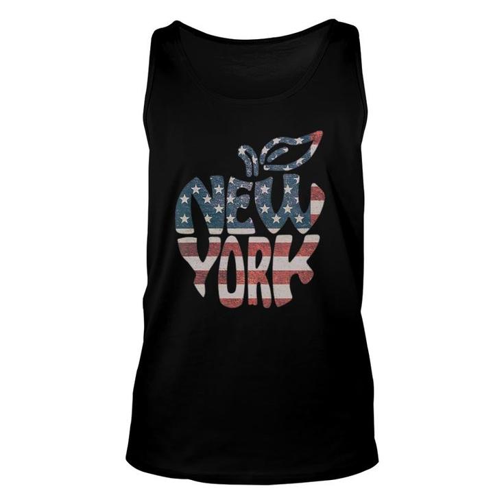 Womens Patriotic I Love New York Nyc Big Apple 4Th Of July V-Neck Tank Top