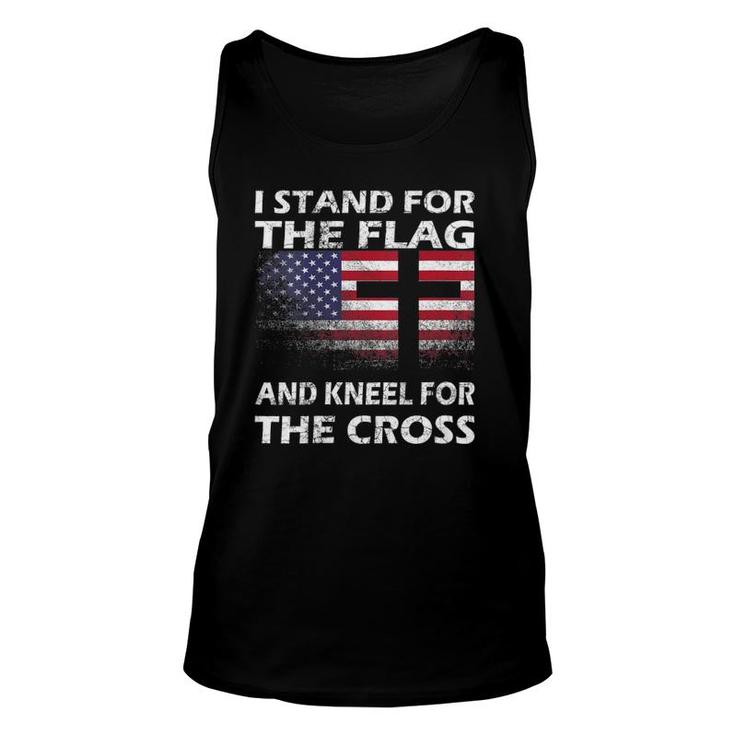 Womens Patriotic I Stand For The Flag And Kneel For The Cross Tank Top