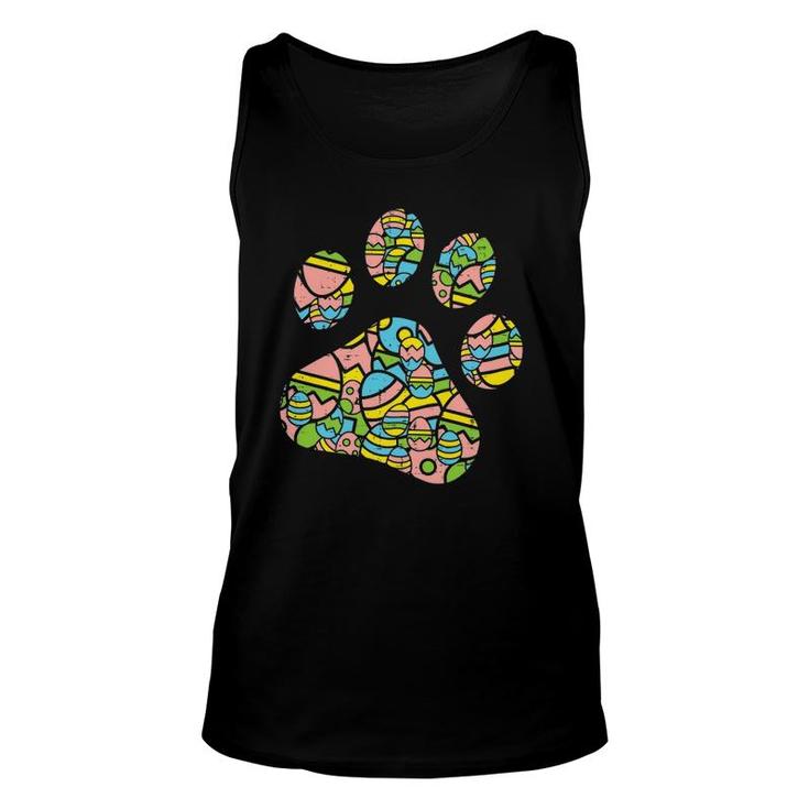 Paw Print Easter Eggs Cute Animal Pet Dog Cat Lover Owner Unisex Tank Top